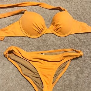 J. Crew orange 2 piece bathing suit some small